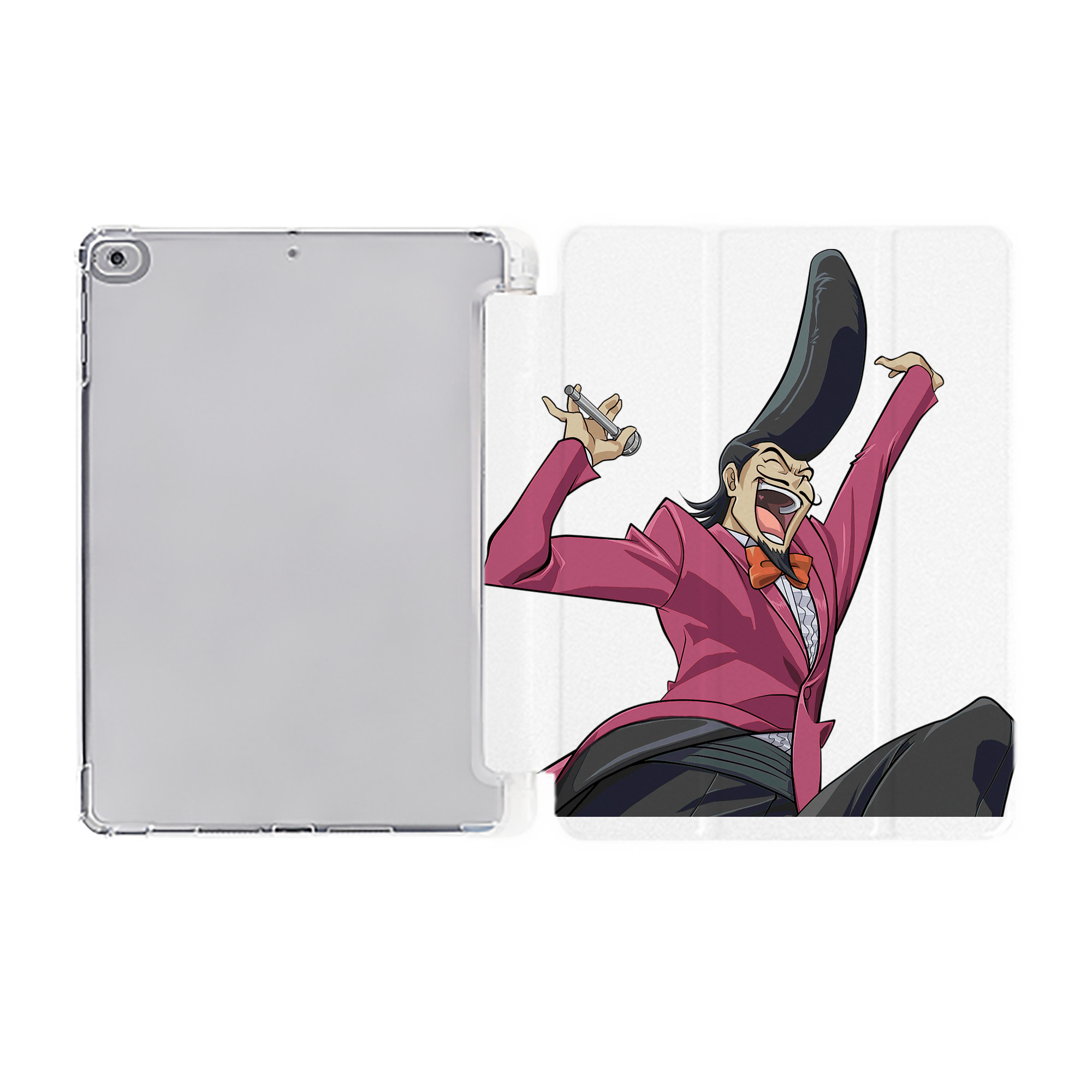（画像用） 遊☆戯☆王 Yu-Gi-Oh! IPad ケース ペン収納付き 三つ折りスタンド PUレザー×シリコン 対応機種9.5/10.5/10.9インチ